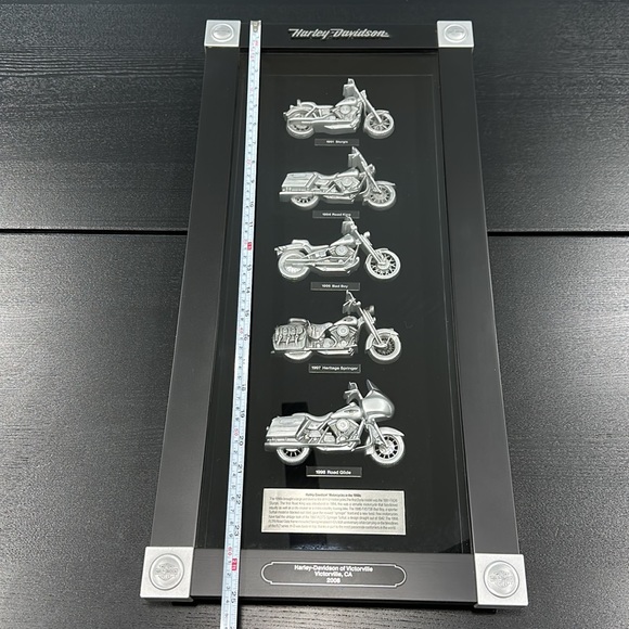 Harley-Davidson Pewter Motorcycle Framed Set - Picture 6 of 11